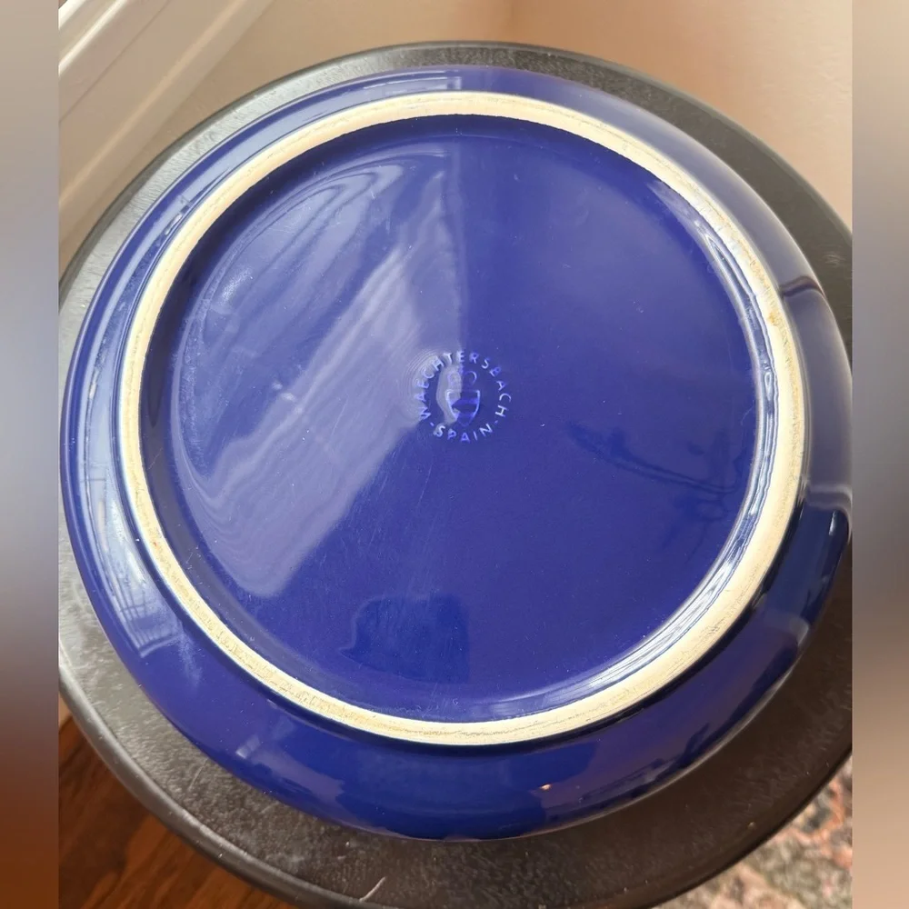 Vintage Wächtersbach Spain Cobalt Blue Ceramic Serving Bowl – Mid-Century